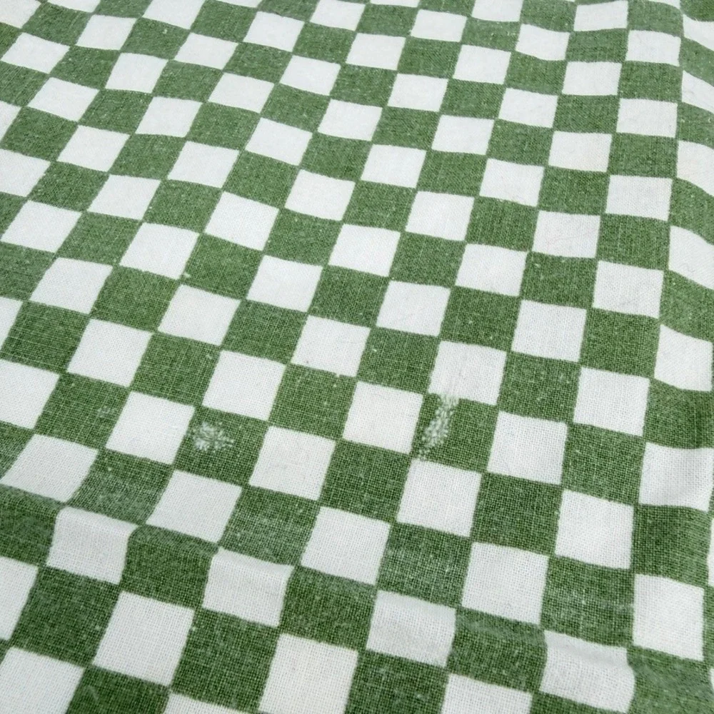 Gingham Cloth Napkins Green White Checkered Set of 4 Farmhouse Country Table